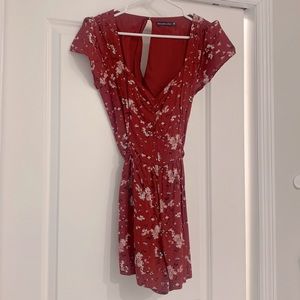 Red floral Abercrombie and fitch romper size MP